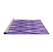 Sideview of Machine Washable Transitional Mauve Purple Rug, wshpat1496pur