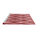 Sideview of Machine Washable Transitional Pastel Pink Rug, wshpat1496rd