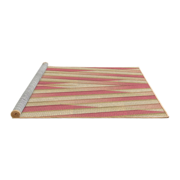 Sideview of Machine Washable Transitional Orange Rug, wshpat1497brn