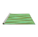 Sideview of Machine Washable Transitional Jade Green Rug, wshpat1497grn