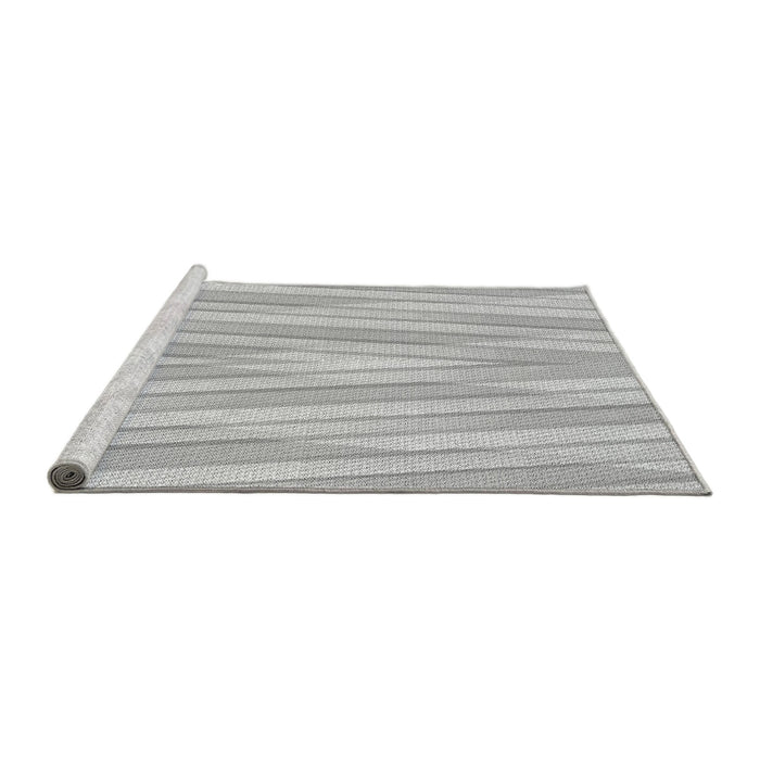 Sideview of Machine Washable Transitional Dark Gray Rug, wshpat1497gry