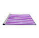 Sideview of Machine Washable Transitional Bright Neon Pink Purple Rug, wshpat1497pur