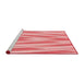 Sideview of Machine Washable Transitional Pastel Pink Rug, wshpat1497rd