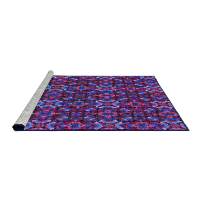 Sideview of Machine Washable Transitional Purple Rug, wshpat1498pur