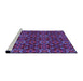 Sideview of Machine Washable Transitional Purple Rug, wshpat1498pur