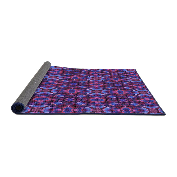 Thickness of Patterned Purple Rug, pat1498pur