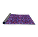 Thickness of Patterned Purple Rug, pat1498pur