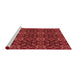 Sideview of Machine Washable Transitional Red Rug, wshpat1498rd