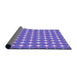 Thickness of Patterned Purple Mimosa Purple Rug, pat1499pur