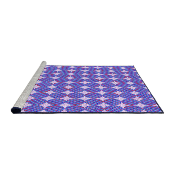 Sideview of Machine Washable Transitional Purple Mimosa Purple Rug, wshpat1499pur