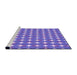 Sideview of Machine Washable Transitional Purple Mimosa Purple Rug, wshpat1499pur