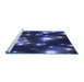 Sideview of Machine Washable Transitional Night Blue Rug, wshpat15blu