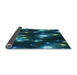 Thickness of Patterned Deep Teal Green Rug, pat15lblu