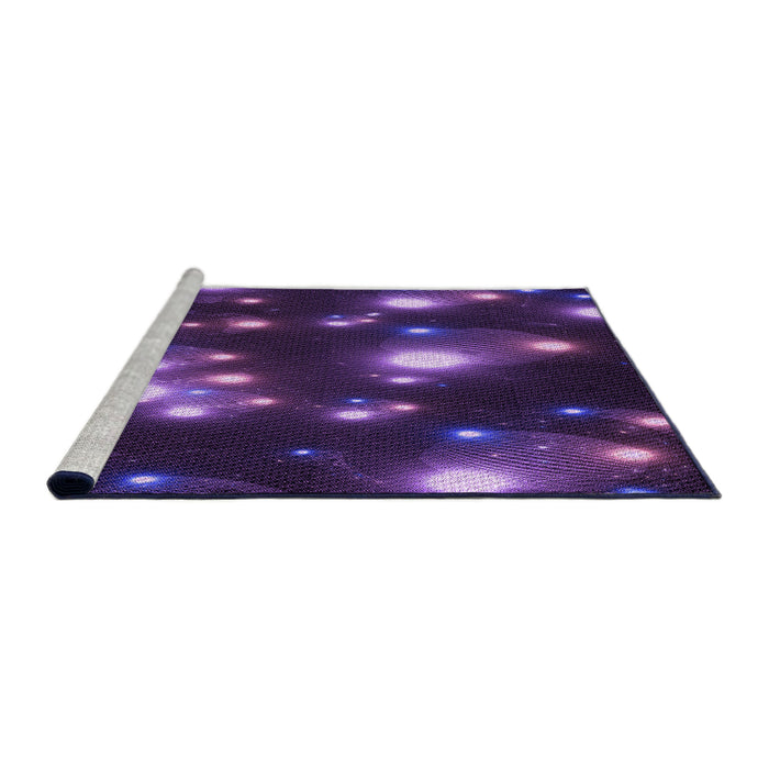 Sideview of Machine Washable Transitional Dark Orchid Purple Rug, wshpat15pur