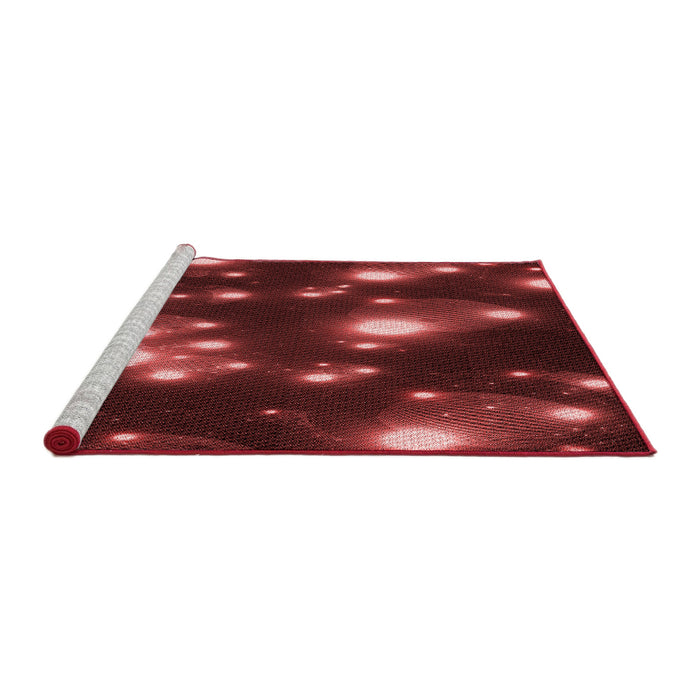 Sideview of Machine Washable Transitional Red Rug, wshpat15rd