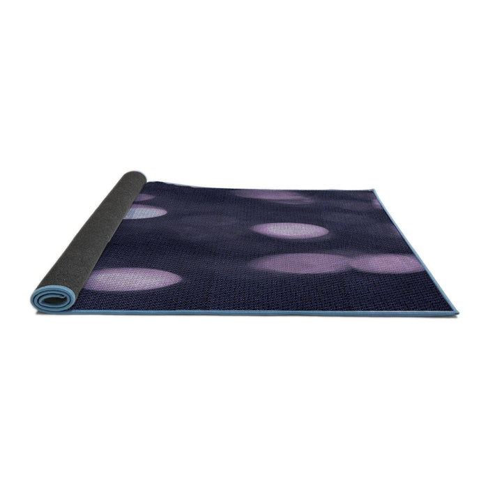 Thickness of Patterned Night Blue Rug, pat150blu