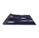 Thickness of Patterned Night Blue Rug, pat150blu