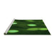 Sideview of Machine Washable Transitional Dark Forest Green Rug, wshpat150grn