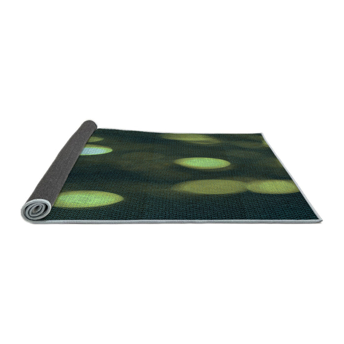 Thickness of Patterned Midnight Gray Rug, pat150lblu