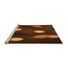 Sideview of Machine Washable Transitional Mahogany Brown Rug, wshpat150org