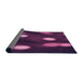 Thickness of Patterned Purple Lily Purple Rug, pat150pur