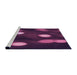 Sideview of Machine Washable Transitional Purple Lily Purple Rug, wshpat150pur