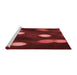 Sideview of Machine Washable Transitional Dark Red Rug, wshpat150rd