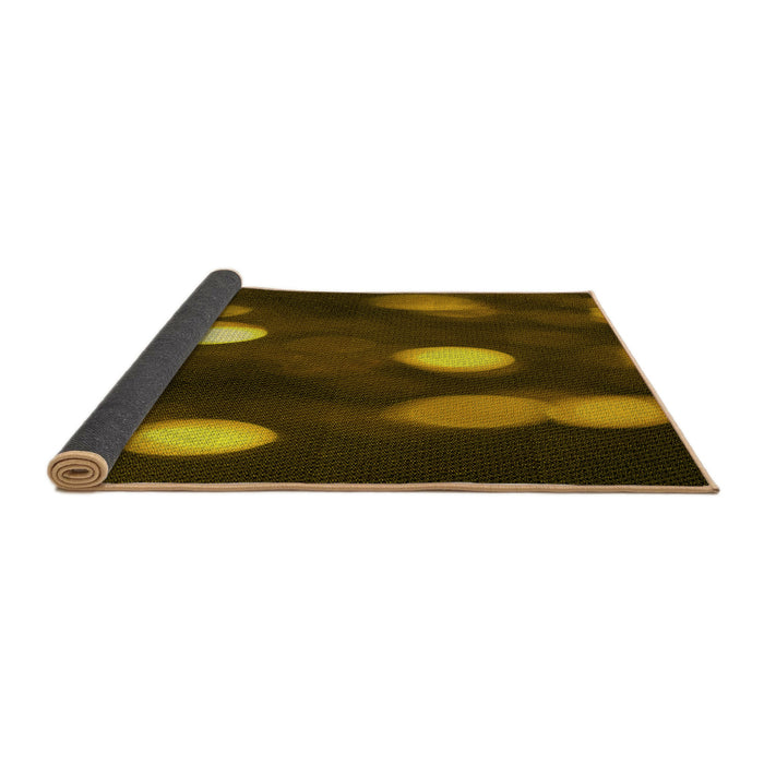 Thickness of Patterned Black Brown Rug, pat150yw