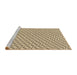 Sideview of Machine Washable Transitional Dark Gold Brown Rug, wshpat1500brn