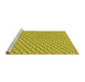 Sideview of Machine Washable Transitional Yellow Rug, wshpat1500yw