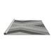 Sideview of Machine Washable Transitional Silver Gray Rug, wshpat1501gry