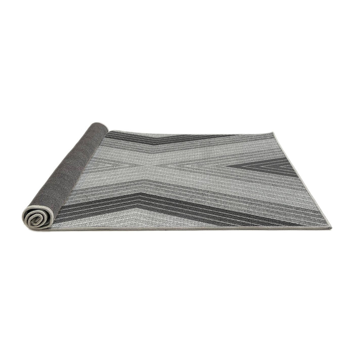 Thickness of Patterned Silver Gray Rug, pat1501gry