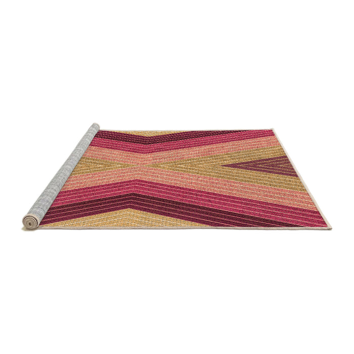 Sideview of Machine Washable Transitional Crimson Red Rug, wshpat1501org