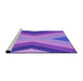 Sideview of Machine Washable Transitional Purple Plum Purple Rug, wshpat1501pur