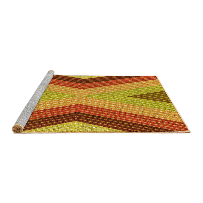 Sideview of Machine Washable Transitional Red Rug, wshpat1501yw