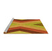 Sideview of Machine Washable Transitional Red Rug, wshpat1501yw