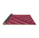 Thickness of Patterned Crimson Red Rug, pat1502brn