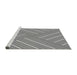 Sideview of Machine Washable Transitional Silver Gray Rug, wshpat1502gry