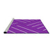 Sideview of Machine Washable Transitional Neon Purple Rug, wshpat1502pur