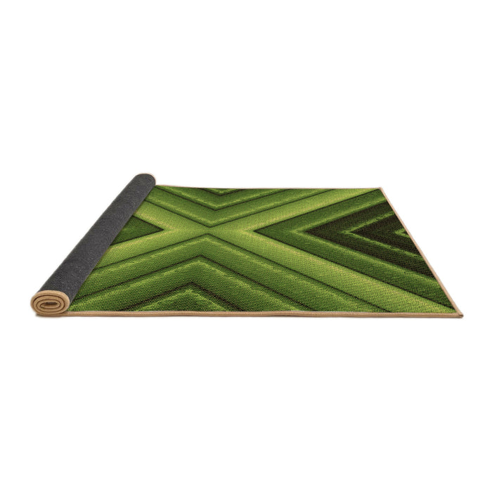 Thickness of Patterned Pistachio Green Rug, pat1503brn