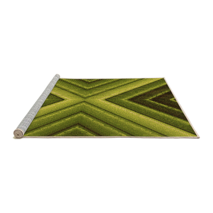 Sideview of Machine Washable Transitional Pistachio Green Rug, wshpat1503org