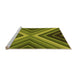 Sideview of Machine Washable Transitional Pistachio Green Rug, wshpat1503org