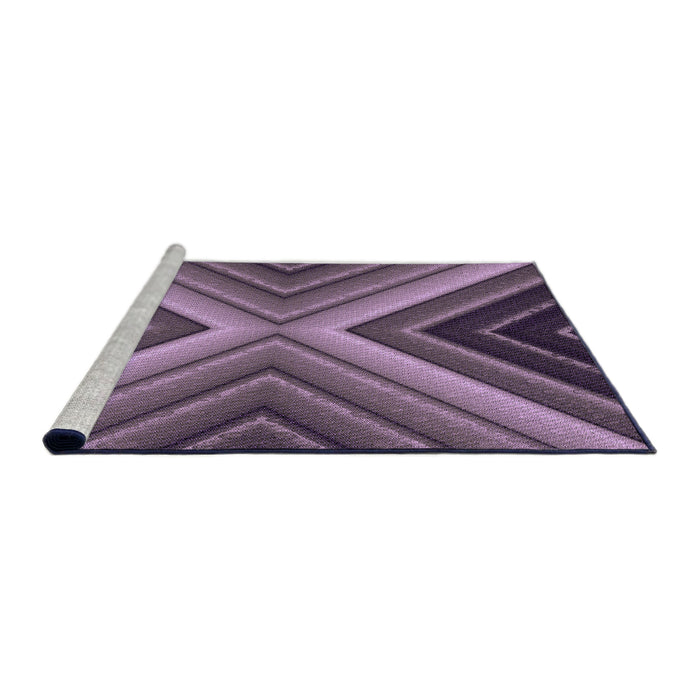Sideview of Machine Washable Transitional Plum Purple Rug, wshpat1503pur