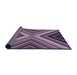 Thickness of Patterned Plum Purple Rug, pat1503pur