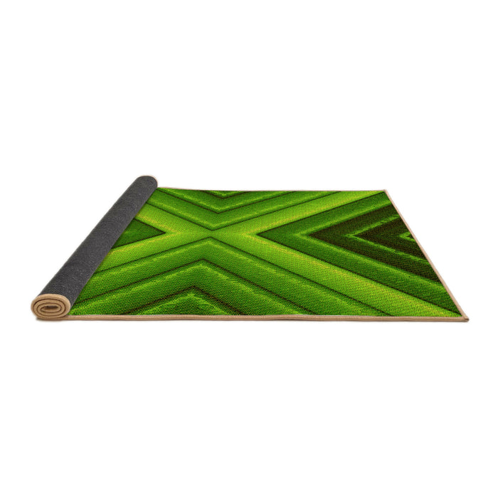 Thickness of Patterned Green Rug, pat1503yw