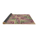 Thickness of Patterned Cherry Red Rug, pat1504brn