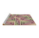 Sideview of Machine Washable Transitional Cherry Red Rug, wshpat1504brn