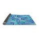 Thickness of Patterned Blue Rug, pat1504lblu