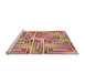 Sideview of Machine Washable Transitional Red Rug, wshpat1504org
