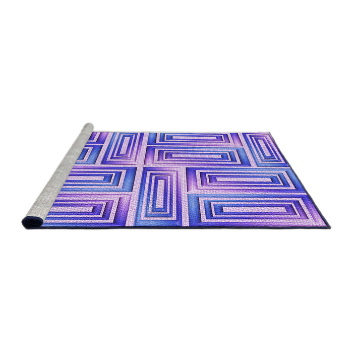 Sideview of Machine Washable Transitional Mauve Purple Rug, wshpat1504pur